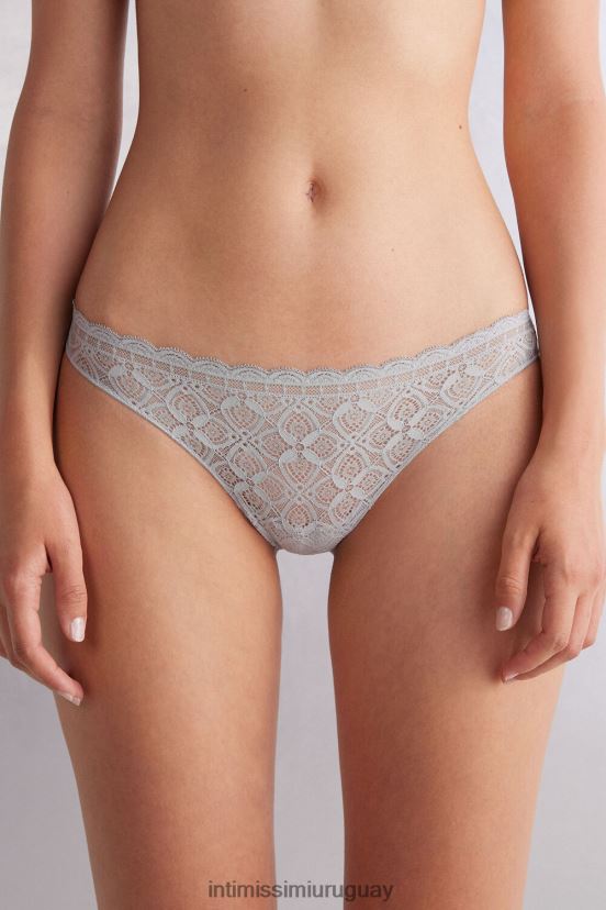 braguita brasileña de encaje y microfibra Intimissimi mujer 347j-gris hielo V806B8894 ropa interior