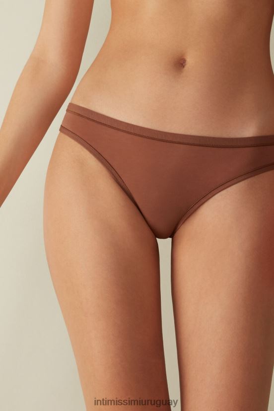 braguita brasileña ultraligera de algodón supima Intimissimi mujer 502i-beige oscuro V806B81104 ropa interior