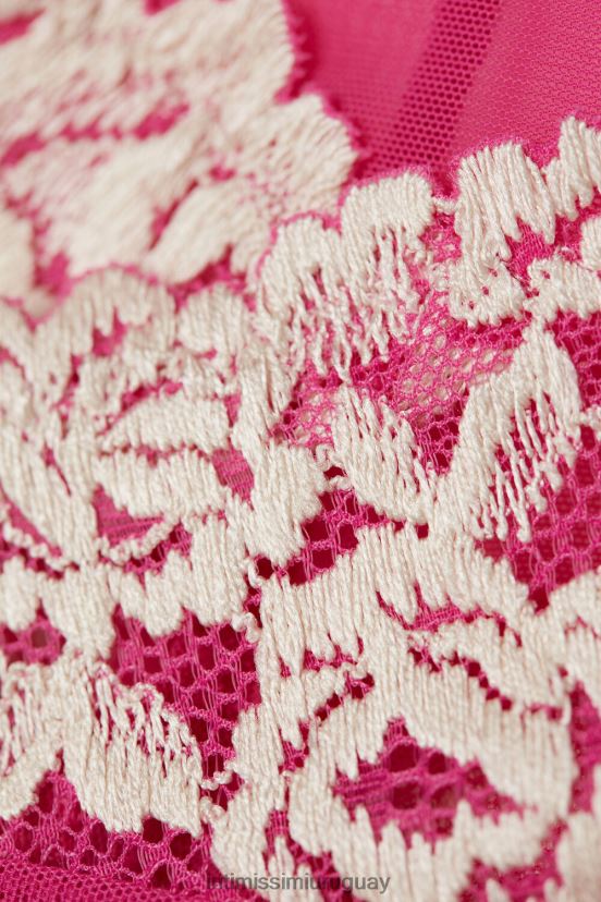 braguitas brasileñas con bonitas flores Intimissimi mujer 213j-san valentín rosa/marfil V806B8970 ropa interior