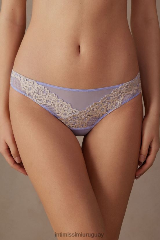 braguitas brasileñas con bonitas flores Intimissimi mujer 214j-lavanda dulce/marfil V806B8960 ropa interior
