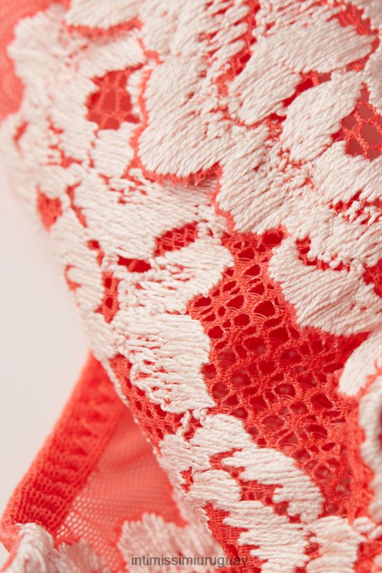 braguitas brasileñas con bonitas flores Intimissimi mujer 216j-llama escarlata/marfil V806B8952 ropa interior