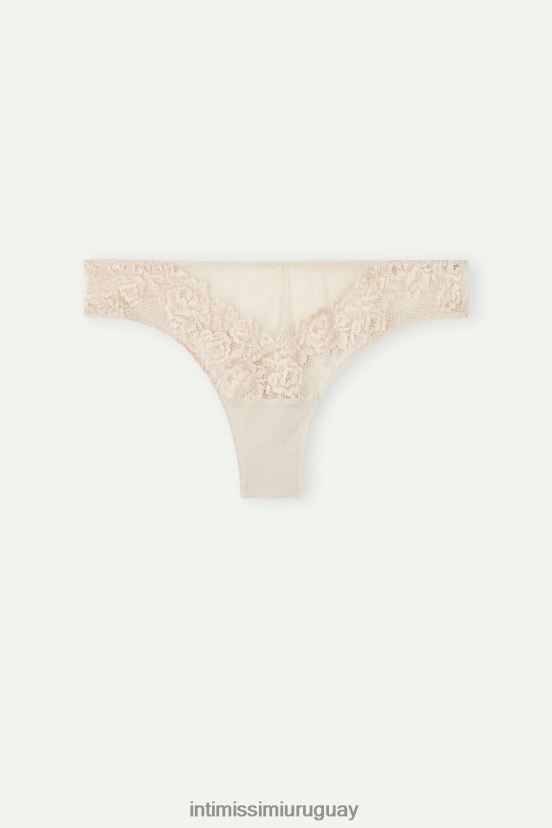 braguitas brasileñas con bonitas flores Intimissimi mujer 2280-seda rosa V806B81014 ropa interior