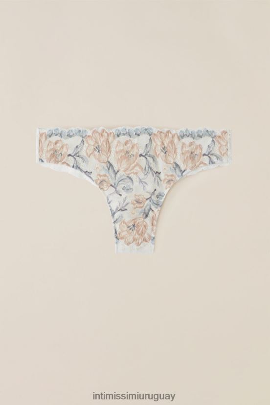 braguitas brasileñas de belleza efímera Intimissimi mujer 990i-otoño belleza estampado floral marfil V806B8938 ropa interior