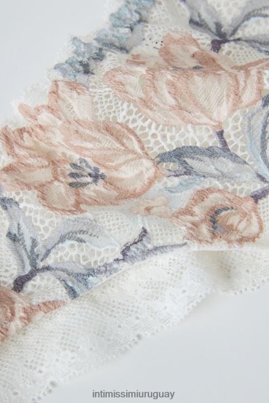 braguitas brasileñas de belleza efímera Intimissimi mujer 990i-otoño belleza estampado floral marfil V806B8938 ropa interior