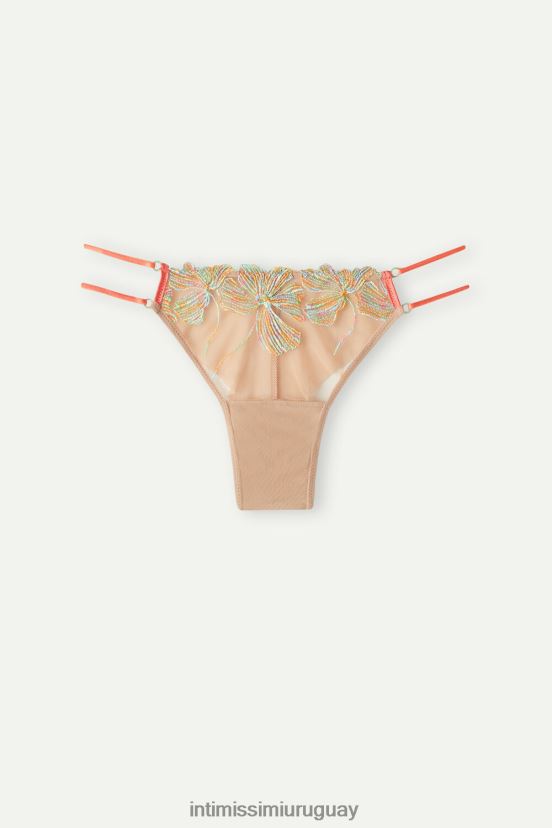 braguitas brasileñas de colores caramelo Intimissimi mujer 235j-beige suave/multicolor V806B8924 ropa interior
