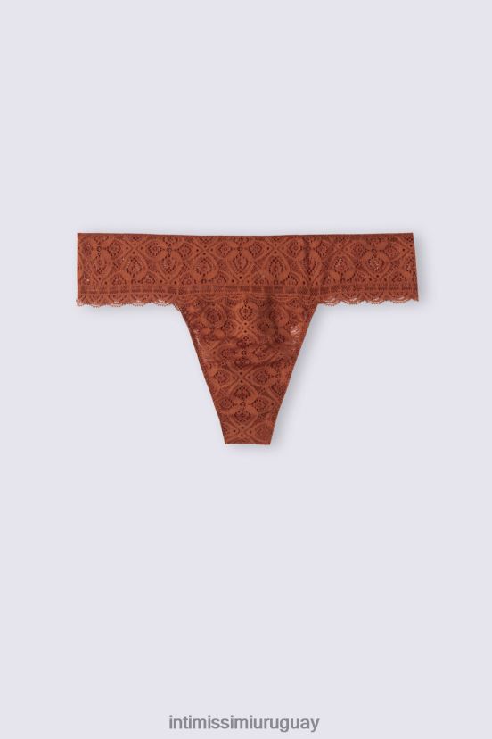 braguitas brasileñas de encaje Intimissimi mujer 332j-canela ligera V806B8874 ropa interior