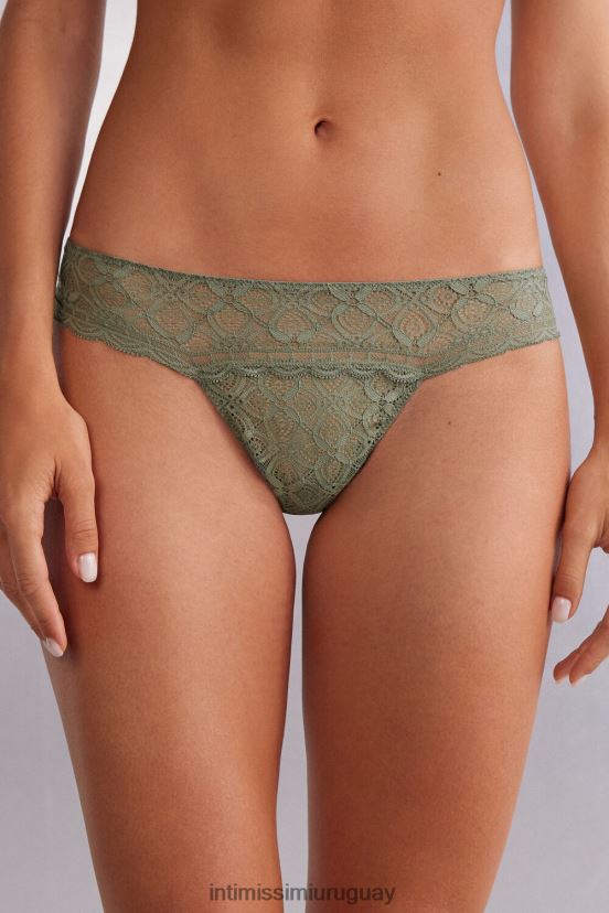 braguitas brasileñas de encaje Intimissimi mujer 344j-salvia verde V806B8869 ropa interior