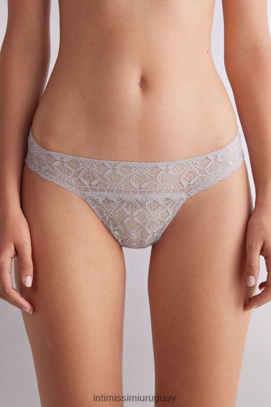 braguitas brasileñas de encaje Intimissimi mujer 347j-gris hielo V806B8857 ropa interior