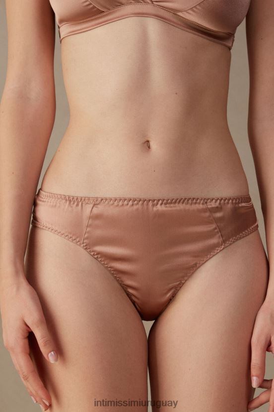 calzoncillos brasileños de seda Intimissimi mujer 163i-rosa satinado V806B81164 ropa interior