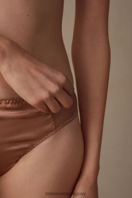 calzoncillos brasileños de seda Intimissimi mujer 163i-rosa satinado V806B81164 ropa interior