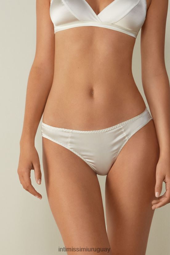 calzoncillos brasileños de seda Intimissimi mujer 2127-blanco polvo V806B81163 ropa interior