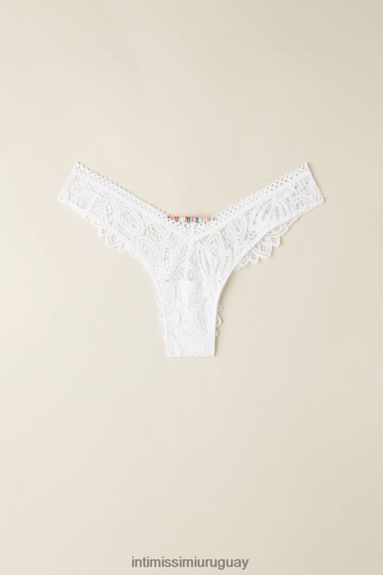calzoncillos brasileños estilo años 80 para días calurosos de verano Intimissimi mujer 001-blanco V806B8933 ropa interior