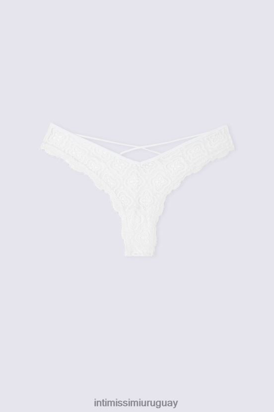 calzoncillos brasileños folk y deliciosos al estilo de los 80 Intimissimi mujer 352j-blanco perla V806B8887 ropa interior