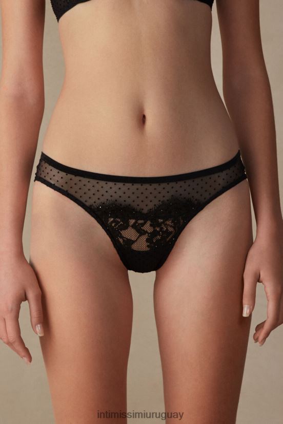 hora de brillar braguitas brasileñas Intimissimi mujer 019-negro V806B81006 ropa interior