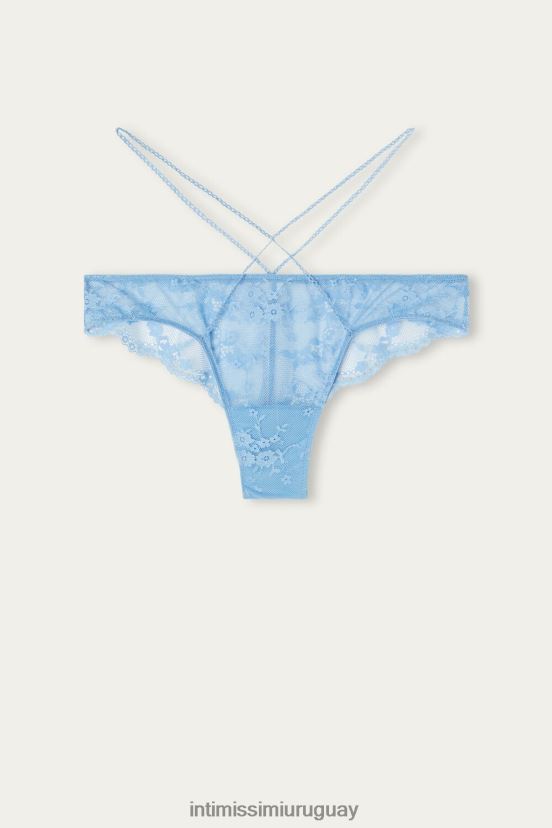 sintiendo hermosos calzoncillos brasileños Intimissimi mujer 211j-ortensia-estampado azul V806B8945 ropa interior