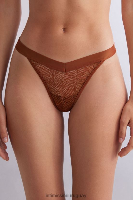 vuélvete braguita brasileña estilo años 80 más animal Intimissimi mujer 332j-canela ligera V806B8842 ropa interior