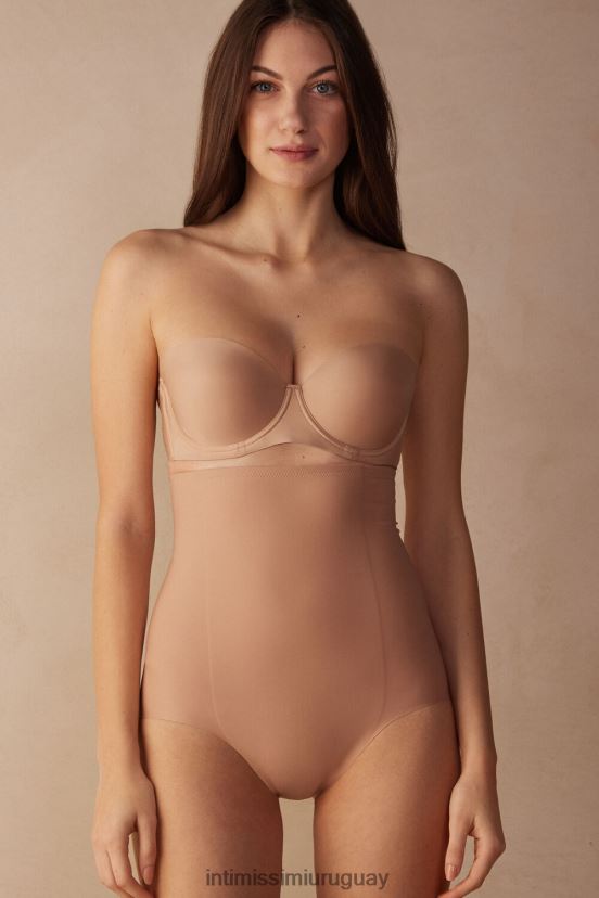 Braguita francesa moldeadora de cintura alta de microfibra sin costuras Intimissimi mujer 044-beige suave V806B81004 ropa interior