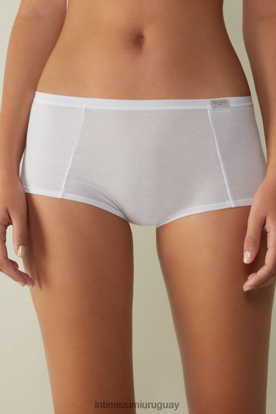bragas cortas de algodón natural Intimissimi mujer 001-blanco V806B81199 ropa interior