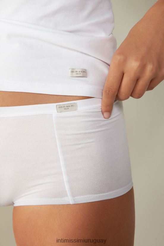 bragas cortas de algodón natural Intimissimi mujer 001-blanco V806B81199 ropa interior