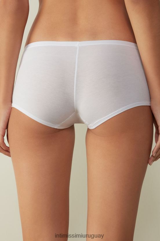 bragas cortas de algodón natural Intimissimi mujer 001-blanco V806B81199 ropa interior