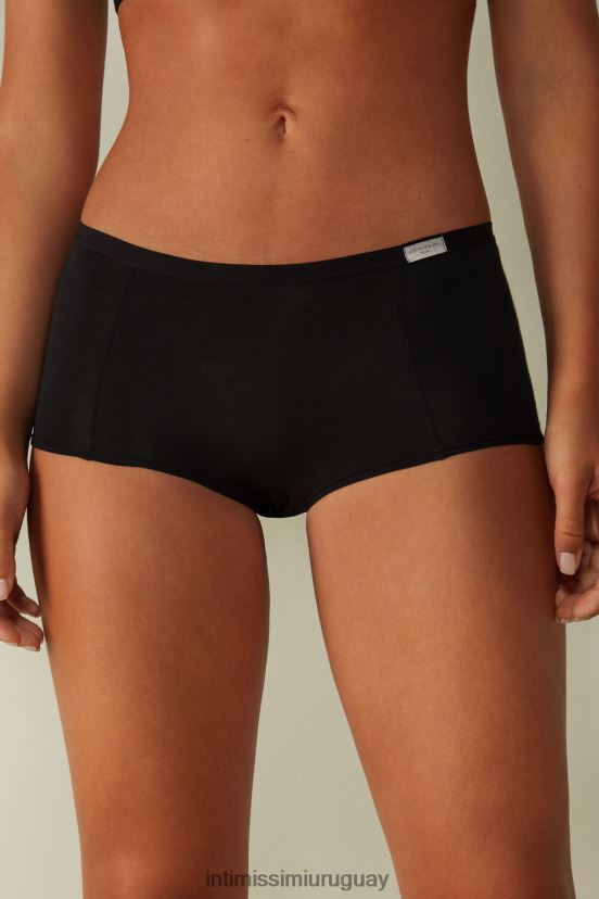 bragas cortas de algodón natural Intimissimi mujer 019-negro V806B81196 ropa interior