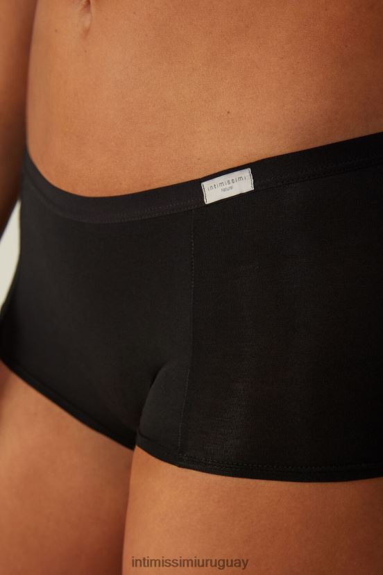 bragas cortas de algodón natural Intimissimi mujer 019-negro V806B81196 ropa interior