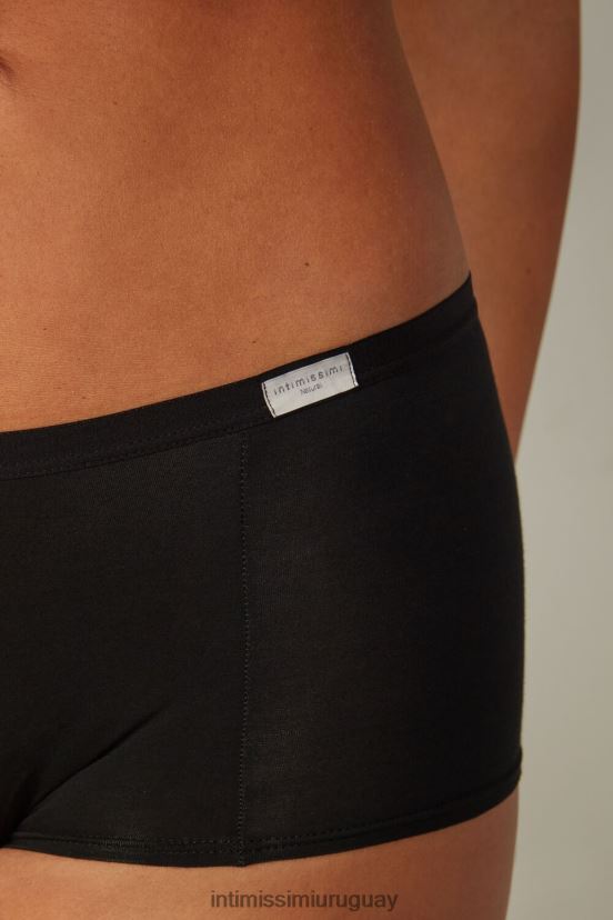 bragas cortas de algodón natural Intimissimi mujer 019-negro V806B81196 ropa interior