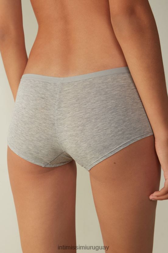 bragas cortas de algodón natural Intimissimi mujer 031-mezcla gris claro V806B81193 ropa interior