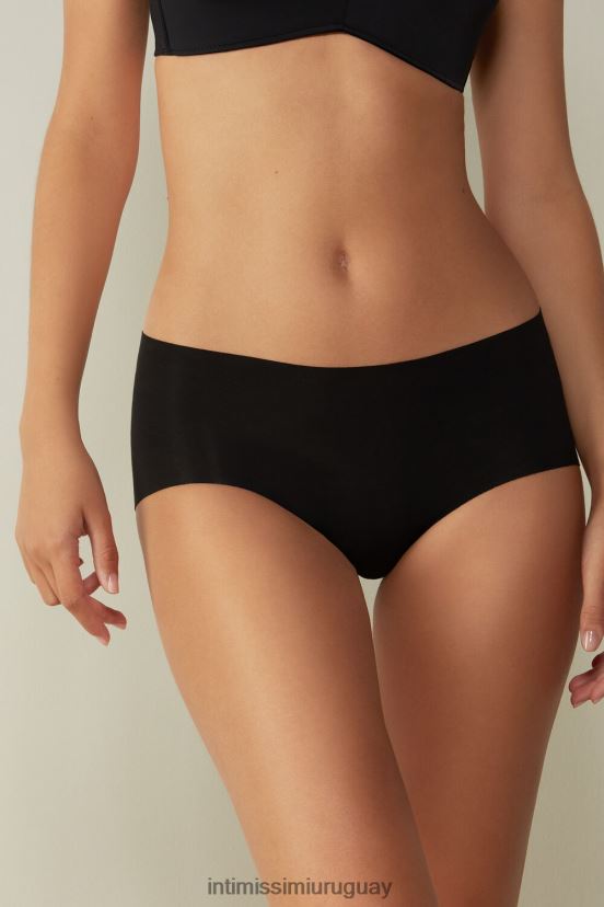 braguitas francesas de algodón cortadas con láser Intimissimi mujer 019-negro V806B81156 ropa interior
