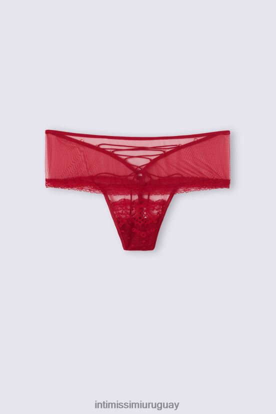 fantasías pecaminosas braguitas francesas de cintura alta Intimissimi mujer 9888-lacre rojo V806B8849 ropa interior
