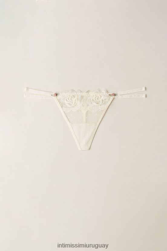 tanga aroma de rosas con tiras laterales Intimissimi mujer 612i-marfil vainilla V806B8943 ropa interior