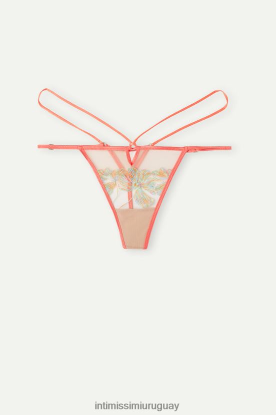 tanga colores caramelo con tiras laterales Intimissimi mujer 235j-beige suave/multicolor V806B8926 ropa interior