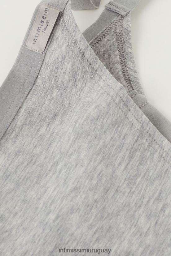 tanga de algodón con tiras laterales Intimissimi mujer 031-mezcla gris claro V806B81020 ropa interior