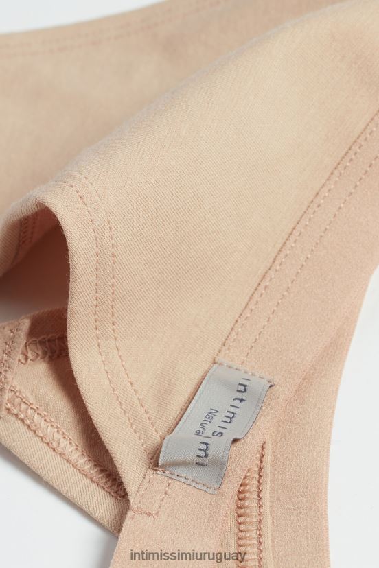 tanga de algodón con tiras laterales Intimissimi mujer 044-beige suave V806B81026 ropa interior