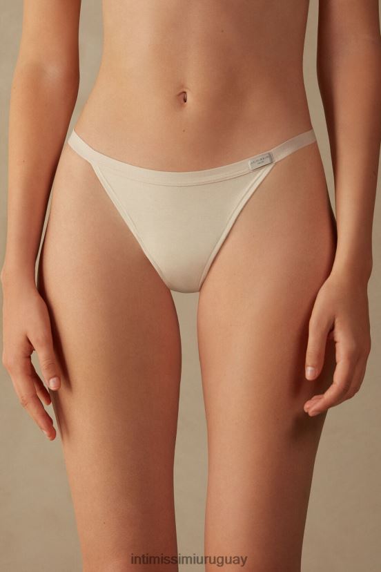 tanga de algodón con tiras laterales Intimissimi mujer 2280-seda rosa V806B81022 ropa interior