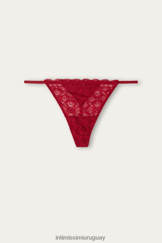 tanga de encaje con tiras laterales Intimissimi mujer 1473-rojo V806B81034 ropa interior