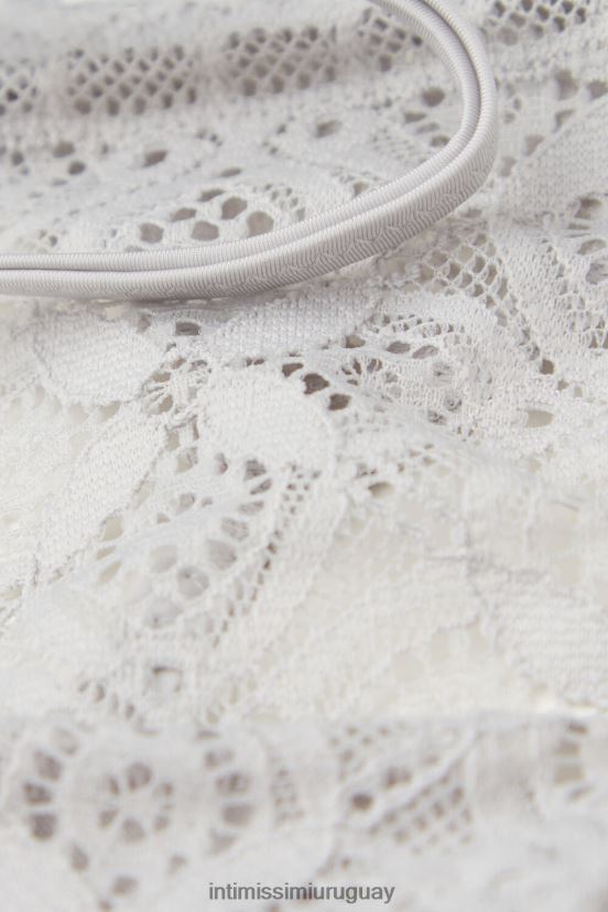 tanga de encaje con tiras laterales Intimissimi mujer 347j-gris hielo V806B8897 ropa interior