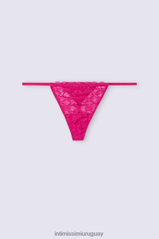 tanga de encaje con tiras laterales Intimissimi mujer 348j-orquídea morada V806B8893 ropa interior