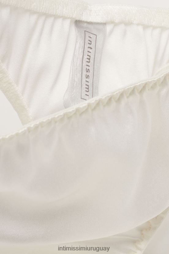 tanga de seda y encaje Intimissimi mujer 2127-blanco polvo V806B81129 ropa interior