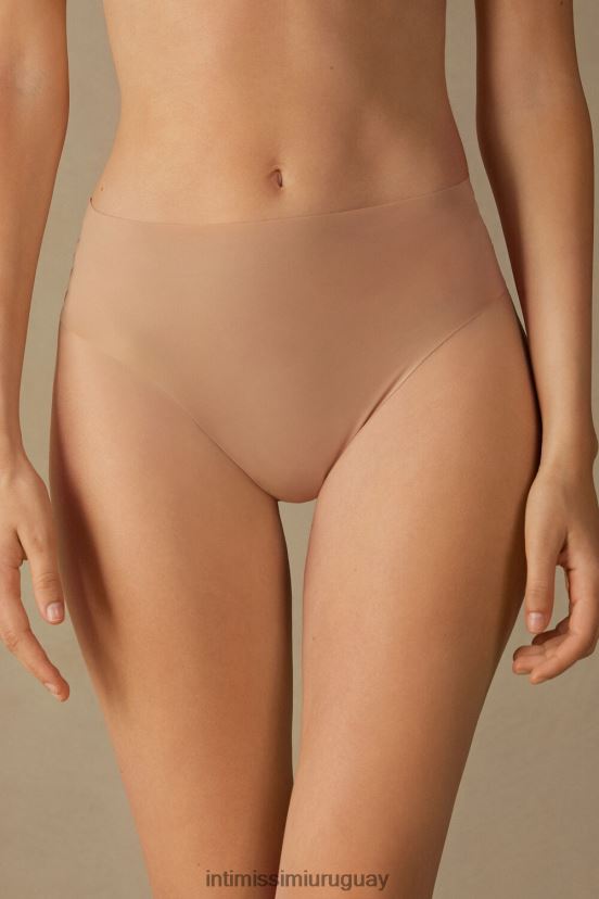 tanga de talle alto en microfibra ultraligera sin costuras Intimissimi mujer 044-beige suave V806B81025 ropa interior
