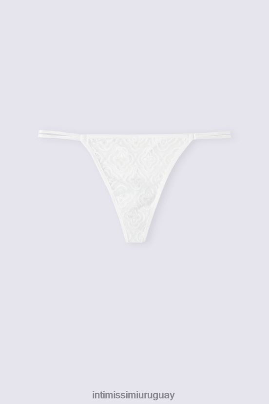 tanga folk & delicioso con tiras laterales Intimissimi mujer 352j-blanco perla V806B8889 ropa interior