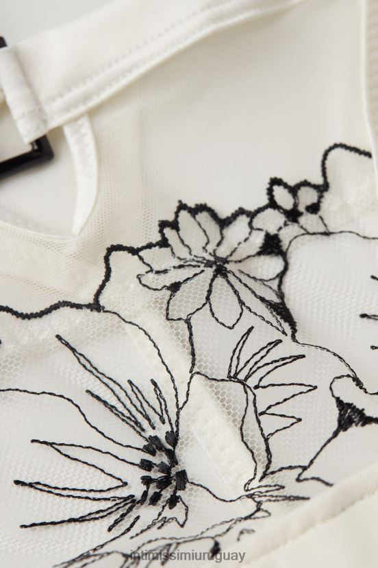 tanga pure joy con tiras laterales Intimissimi mujer 4718-blanco polvo/negro V806B8959 ropa interior