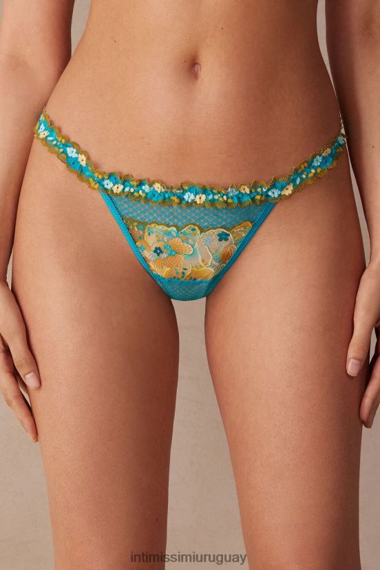 tanga summer vibes con tiras laterales Intimissimi mujer 236j-verano azul turquesa V806B8929 ropa interior