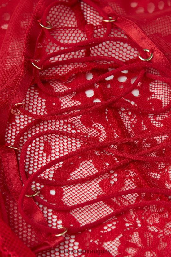 Body de encaje y tul de Sinful Fantasies Intimissimi mujer 9888-lacre rojo V806B81206 vestir