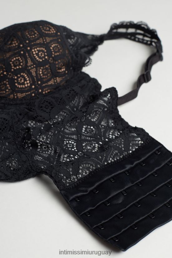 body de encaje eleonora Intimissimi mujer 019-negro V806B81230 vestir