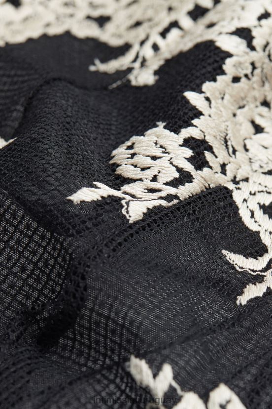 body de encaje y tul con bonitas flores Intimissimi mujer 9887-negro/marfil V806B81228 vestir