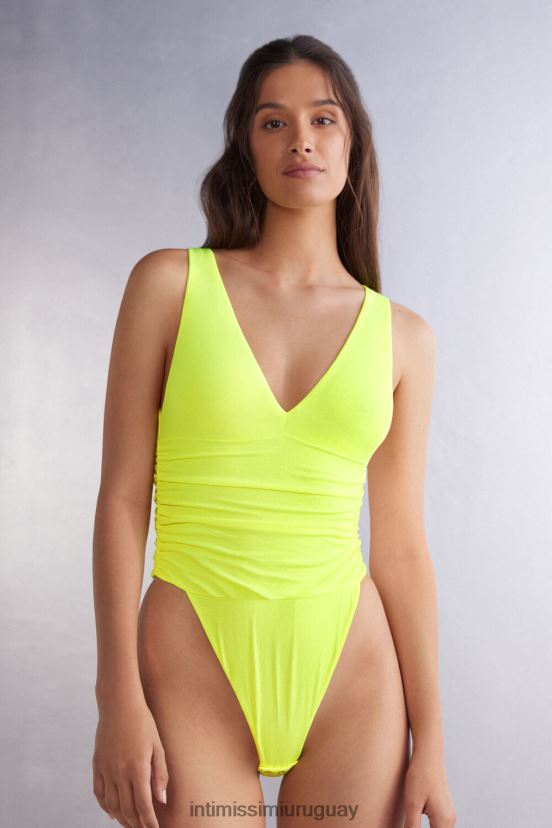 body micromodal de pura alegría Intimissimi mujer 335j-amarillo brillante V806B81210 vestir