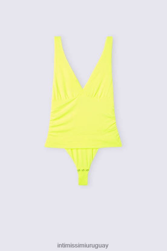 body micromodal de pura alegría Intimissimi mujer 335j-amarillo brillante V806B81210 vestir