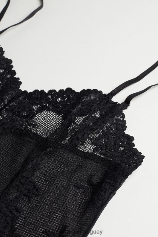 babydoll de flores bonitas Intimissimi mujer 019-negro V806B81231 vestir