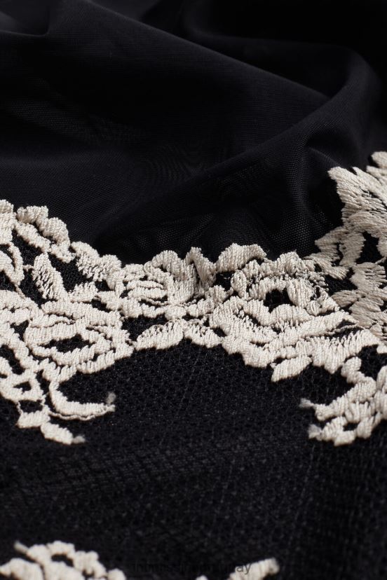 babydoll de flores bonitas Intimissimi mujer 9887-negro/marfil V806B81248 vestir